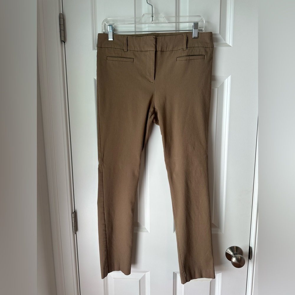 Van Heusen Khaki Stretch Ankle Skinny Cropped Pants - Picture 5 of 11